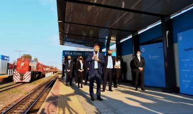  Inauguración  de la Estación de Villa Rosa y anuncio de más obras en Pilar. 