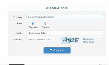 Los padrones ya están disponibles para las Paso