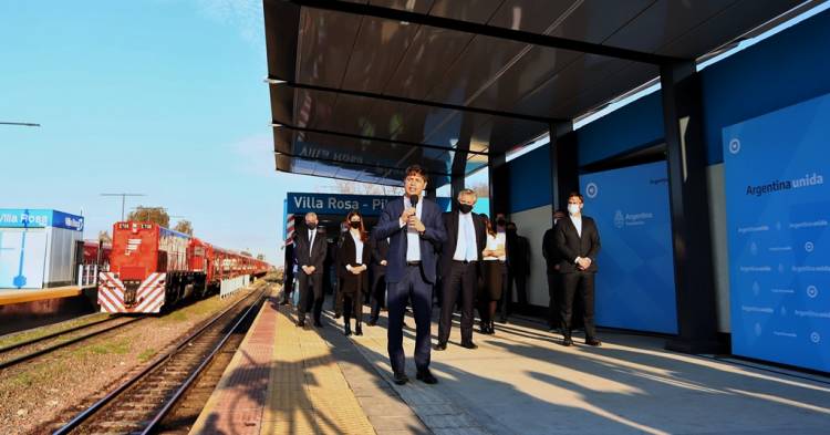Inauguración de la Estación de Villa Rosa y anuncio de más obras en Pilar.